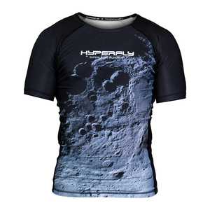 New Design Breathable UPF50+ Quick Dry Anti-Bacterial Fitness Rash Guards Short Sleeve Compression Wear O-Neck Tight Shirt - Product Image 1