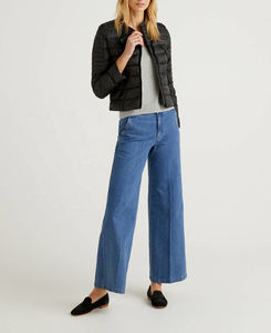 Chaqueta de invierno acolchada con cremallera de poliéster ligera para mujer, personalizada, al por mayor, acolchada, transpirable, característica sólida para otoño - Product Image 5