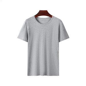 Camiseta de punto brillante de estilo informal de algodón 100% Premium para hombre, camiseta en blanco con estampado de serigrafía personalizado con patrón sólido para hombre - Product Image 5