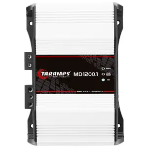 타램프 MD 1200.1 앰프 1200 와트 RMS 1, 2 또는 4 옴 고효율 디지털 베이스 부스트 자동차 오디오 사운드 모노 블록 크로스 오버