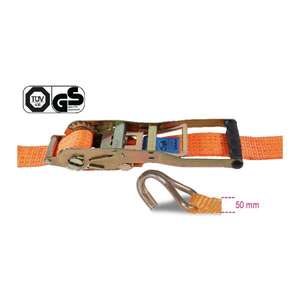 BETA-ROBUR d'arrimage à cliquet inversé en polyester haute ténacité avec levier long et crochet unique LC 2500 kg pour une fixation sécurisée - Product Image 1