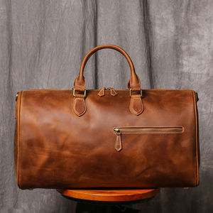 OEM ODM Luxury High-end Leather Weekender <b>Bags</b> for <b>Men</b> Women Carry on <b>Overnight</b> <b>Bag</b> with Compartments Travel Duffle <b>Bag</b> - Product Image 1