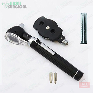 Mini otoscopio de oreja ENT de diagnóstico médico LED profesional, otoscopio de examen de oreja de fibra óptica de bolsillo portátil - Product Image 3