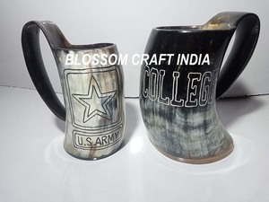 Premium buey/vaca vikingo beber cuerno Vaso Real buey cuerno taza jarra reventa adecuado mejor precio - Product Image 4