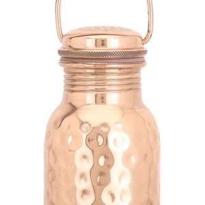 Bouteille d'eau en cuivre métallique étanche avec une finition élégante, idéale pour une hydratation naturelle et une routine quotidienne - Product Image 6