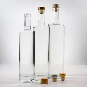 مصنع تصنيع مختلف الأحجام مخصصة فارغة التعبئة زجاجة مشروبات من الزجاج