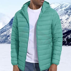 Chaqueta acolchada para hombre con capucha abrigo ligero y aislado Otoño Invierno ropa al aire libre Pantalla de impresión de color personalizado - Product Image 4