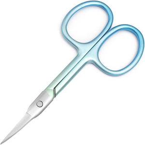 กรรไกรตัดเล็บแบบตรงสำหรับทำเล็บทำจากสเตนเลสสตีลใช้สำหรับหนังกำพร้าสองชั้นสีน้ำเงิน - Product Image 5