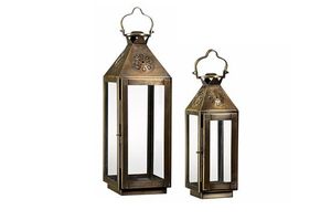 Lanterne en laiton antique avec un design d'inspiration vintage et une qualité supérieure idéale pour la décoration intérieure rustique et l'éclairage ambiant - Product Image 3
