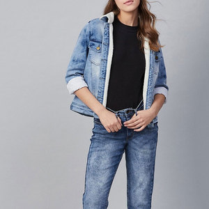 Vente en gros 2024 veste en jean de luxe pour femmes de haute qualité, respirante, confortable, grande taille, service OEM en coton rempli - Product Image 5