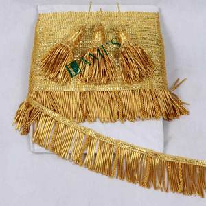 OEM Wholesale French Fringe Top Quality Custom Wire <b>Tassel</b> Fringe High Quality Metallic Bullion Fringe Textile <b>Trim</b> - Product Image 4