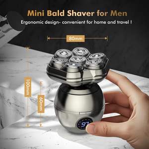 Afeitadora Recargable para Hombre con Pantalla LED, Resistente al Agua IPX7, Maquinilla Eléctrica de Triple Cuchilla con Cabezal Magnético para Cabezas Calvas - Product Image 6