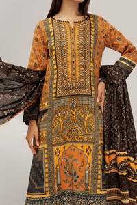 Recién llegado, vestidos indios paquistaníes Salwar Kameez, vestidos de césped estampados cosidos de 3 piezas para damas en embalaje personalizado - Product Image 3