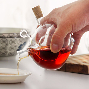 Cruet à huile et vinaigre <span class=keywords><strong>en</strong></span> verre à double compartiment de 300 ml avec bouchons <span class=keywords><strong>en</strong></span> liège, distributeur de cuisine 2 <span class=keywords><strong>en</strong></span> 1 - Product Image 3