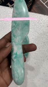 Elegant Resin Cheese & Dessert <b>Knife</b> Handmade Acrylic Marble Texture Aqua Swirl Kitchen Tool for Home Hotel & Gift Sets - Product Image 4