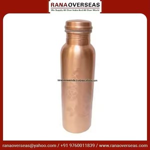 Elegante botella de agua de cobre-Vasos ayurvédicos puros con tapa a prueba de fugas para salud Yoga Oficina y embalaje de regalo - Product Image 4