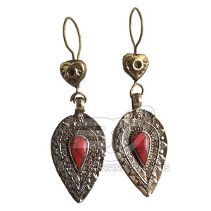 Fashion Jewelry Wholesale New Design Women Antique <b>Earrings</b> <b>Red</b> Color Statement Jewelry Customized - Product Image 1