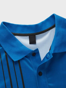 Polo de poliéster 100% antiarrugas para hombre, transpirable, cómoda, de secado rápido, ropa informal, patrón sólido, Material de algodón 100% - Product Image 3