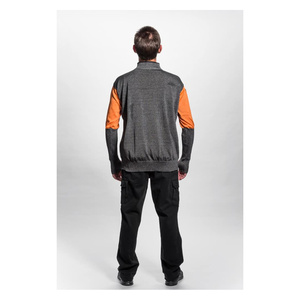 Veste de sécurité avec fermeture éclair, résistante aux coupures A5, manches longues, manches orange, passants pour les pouces, option dos en maille - Product Image 3