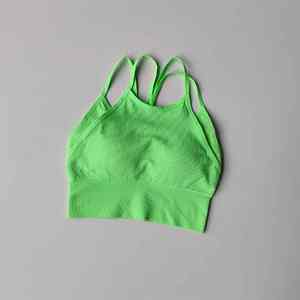 Sujetador Deportivo Elástico Simple con Logotipo Personalizado en la Parte Delantera, Talla Grande, para Correr, Yoga, Fitness, Transpirable, de Secado Rápido y Alto Soporte - Product Image 3