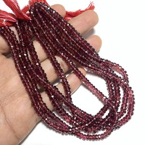 Mozambique ลูกปัดโกเมนเหลี่ยมเพชรพลอยทรงกลมขนาด4.5-5มม. ลูกปัดหินธรรมชาติขายส่งพร้อมลูกปัด - Product Image 2