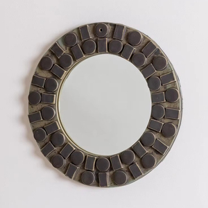 Luxury Resin Mirror Oval Decorative Wall Mirror Resin <b>Framed</b> <b>Large</b> Mirror for Living Room Bedroom Elegant Home Decor Piece - Product Image 1