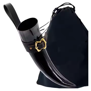 Corne à boire EN Vente chaude pour les bars de restaurants Chher up Drinking Corne polie en cuir marron pour les fêtes Fournitures - Product Image 6