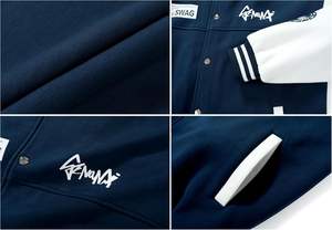 Chaqueta Varsity para hombre, chaqueta de béisbol universitaria, chaqueta de béisbol Bomber informal con letras, chaqueta Vintage ajustada - Product Image 5