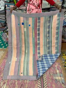 Indian Handmade Cotton Kantha <b>Patchwork</b> Reversible Quilt 300 Thread Count 40 Count Fabric Colorful Bohemian Bedding <b>Throw</b> - Product Image 1