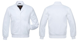 Hot Selling Letterman College Sports Baseball <b>White</b> Satin Bomber Varsity <b>Jacket</b> All Sizes Customise logo <b>Jackets</b> for <b>Men</b> - Product Image 2