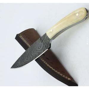 Couteau à dépecer personnalisable de qualité DIY avec manche en os Couteau à éplucher pour anniversaires en acier damas OEM disponible - Product Image 2