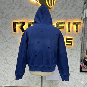 Sweat à capuche zippé de qualité professionnelle, très demandé, imprimé en relief, fabriqué en usine, prix bas, sweat à capuche pour hommes, sweat à capuche pour hommes - Product Image 2