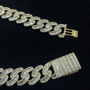 Trendy 925 Sterling Silver Customized Iced Out Diamond New Fashion Chain with White Diamonds Men's Hip Hop Style Chain Jewelry - Product Image 4