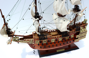 Modèle de bateau de la mer, grand modèle en bois, artisanat tibétain, - Product Image 3