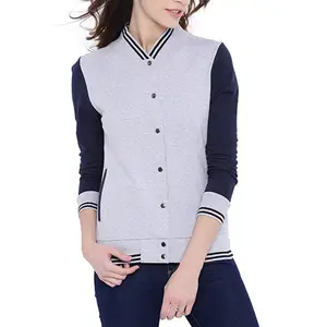 Nouveau Design respirant coton cuir mode université vestes 2023 femmes collège letterman baseball dames vestes