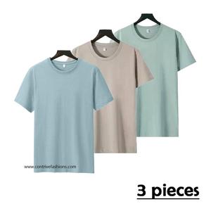 Venta al por mayor personalizada poliéster/algodón hombres Camiseta cuello redondo manga corta Jersey frente 3D serigrafía antiarrugas de punto - Product Image 5