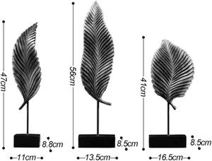Charmant centre de table à motif de feuille d'or pièce maîtresse décorative élégante pour salon bureau mariage cadeau décor ensemble de 3 - Product Image 3