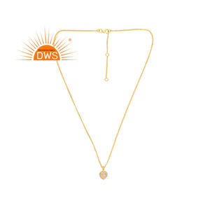 Dernier modèle de collier pendentif en argent sterling plaqué or 18 carats avec pierre de lune arc-en-ciel Demi Fine Jewelry Manufacturer - Product Image 1