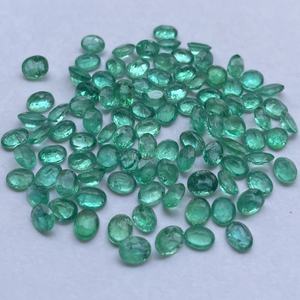 6mm 8mm 10mm naturel vert foncé zambienne émeraude pierre à facettes coupe ovale pierre précieuse en vrac pierre précieuse pour la fabrication de bijoux réel - Product Image 4