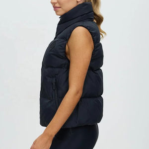 Chaleco Acolchado para Mujer, Estilo Casual, Cuello Alto, Ecológico, Personalizable, de Poliéster Transpirable y Resistente - Product Image 1