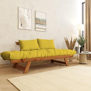 CPT8163-210 per divano 2 posti in tinta unita Adalar in Teak-giallo - Product Image 3