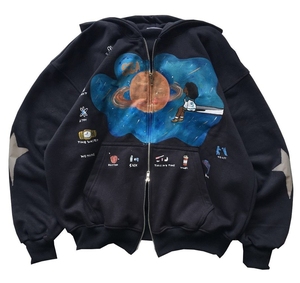 Sudadera con capucha de algodón 100% impresa personalizada unisex para sudadera de invierno para hombre - Product Image 1