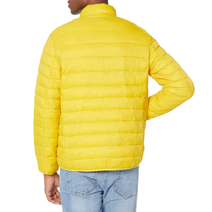 Veste matelassée d'hiver pour homme en polyester 100% coupe courte personnalisée OEM, coupe-vent, matelassée, avec fermeture éclair bidirectionnelle, livraison DDP - Product Image 5