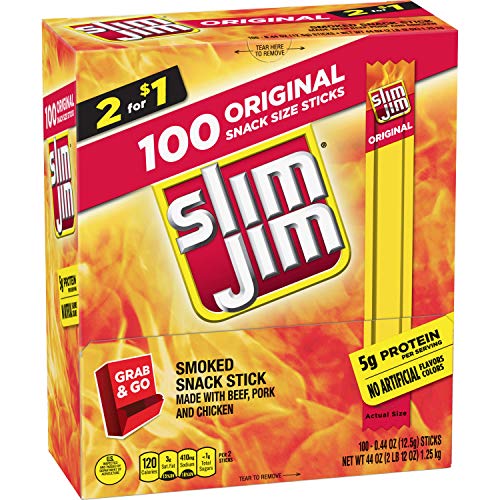 Тонкий Набор для копченого мяса Jim, размер закуски, оригинальная упаковка для Кето, 44 унции 100