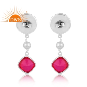 Pendiente colgante de piedras preciosas de cuarzo turmalina rubilita doblete de plata esterlina oxidada de última tendencia, fabricante de joyería personalizada - Product Image 4