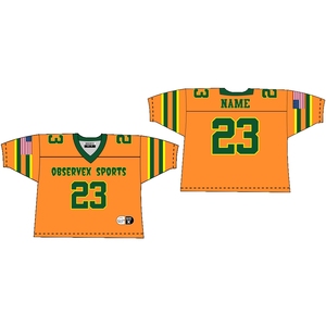 Maillot de football américain à manches courtes par sublimation personnalisée pour adultes respirant Logo personnalisé-Vente en gros de vêtements de football américain - Product Image 1