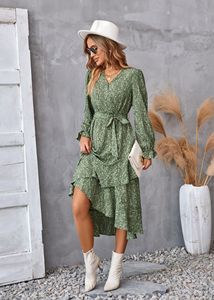 PASUXI 2026 Robe longue décontractée grande taille pour femme, style élégant et <span class=keywords><strong>sexy</strong></span>, imprimé numérique, la plus vendue - Product Image 6