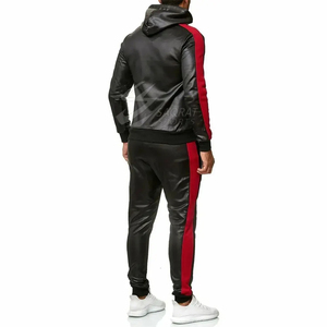 Conjunto de Chándal de Cuero Genuino Premium para Invierno con Capucha y Forro Polar Transpirable, Ecológico, Chaqueta y Pantalón de Cuero de Lujo para Hombre - Product Image 3