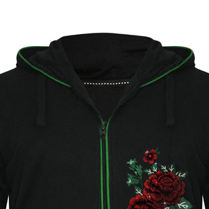 Meilleur fabricant de sweatshirts à capuche en éponge française à fermeture éclair épaisse et à strass Top tendance Sweatshirts à capuche zippés pour hommes - Product Image 2