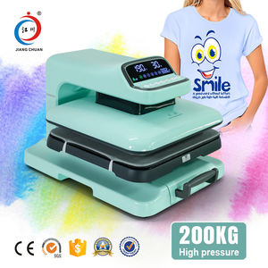 Presse à chaud électrique automatique haute pression à plat multicolore pour l'impression de t-shirts - Product Image 2